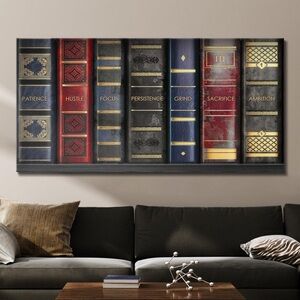 Motivational Book Shelf To Success wall decor